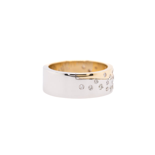 Two-Tone Diamond Confetti Ring