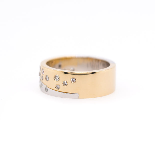 Two-Tone Diamond Confetti Ring