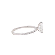14K White Gold Pear Shape Diamond Engagement Ring