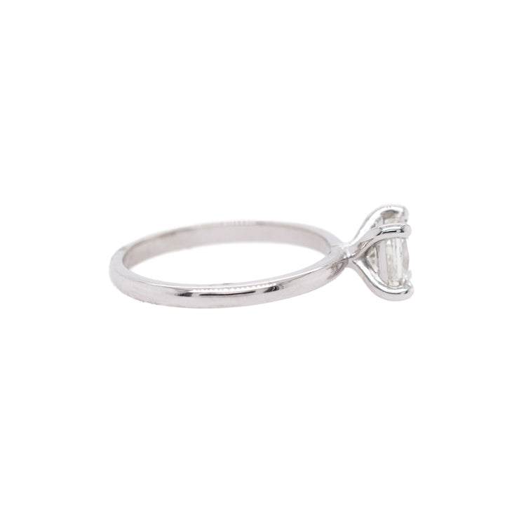14K White Gold Princess Cut Solitaire Diamond Engagement Ring