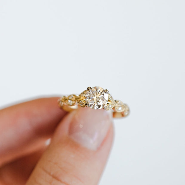 Gold Round Diamond Engagement Ring in Sedalia, MO at Bichsel Jewelry