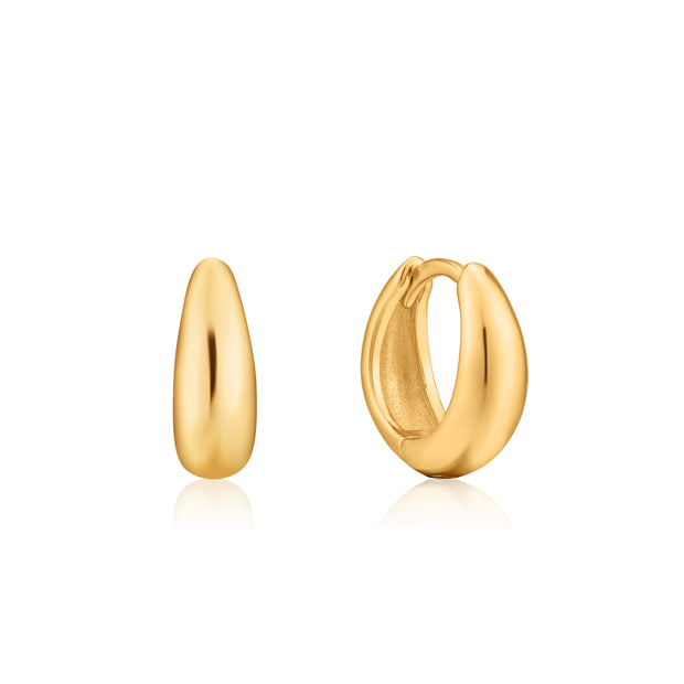 Ania Haie Luxe Huggie Hoop Earrings, 14K Gold Plated on 925 Sterling Silver. Bichsel Jewelry in Sedalia, MO. Shop online or in-store today!