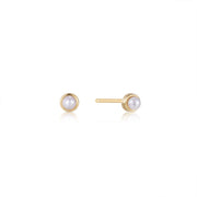 Ania Haie Pearl Cabochon Stud Earrings, 925 Sterling Silver with 14K Yellow Gold Plating. Bichsel Jewelry in Sedalia, MO. Shop styles online or in-store today!