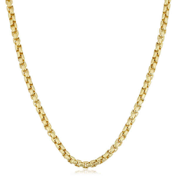 Gold Rounded Box Chain