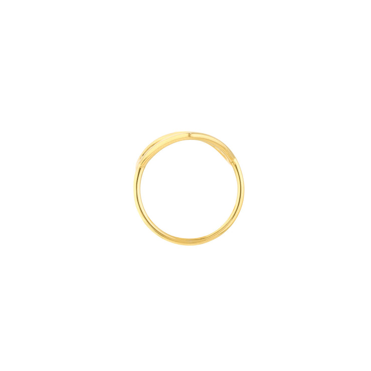 Gold Organic Open Heart Ring