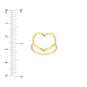 Gold Organic Open Heart Ring