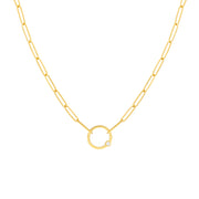Gold and diamond paperclip chain necklace in Sedalia, MO at Bichsel Jewelry