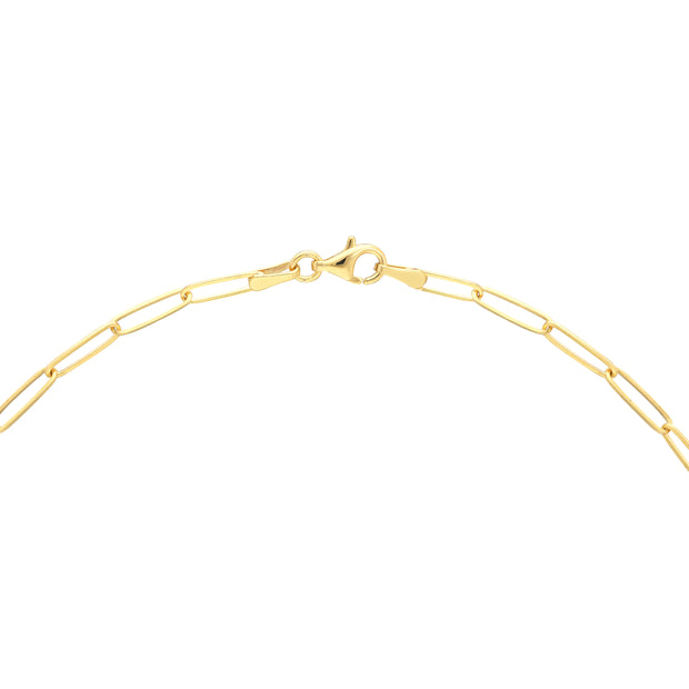 Gold and diamond paperclip chain necklace in Sedalia, MO at Bichsel Jewelry