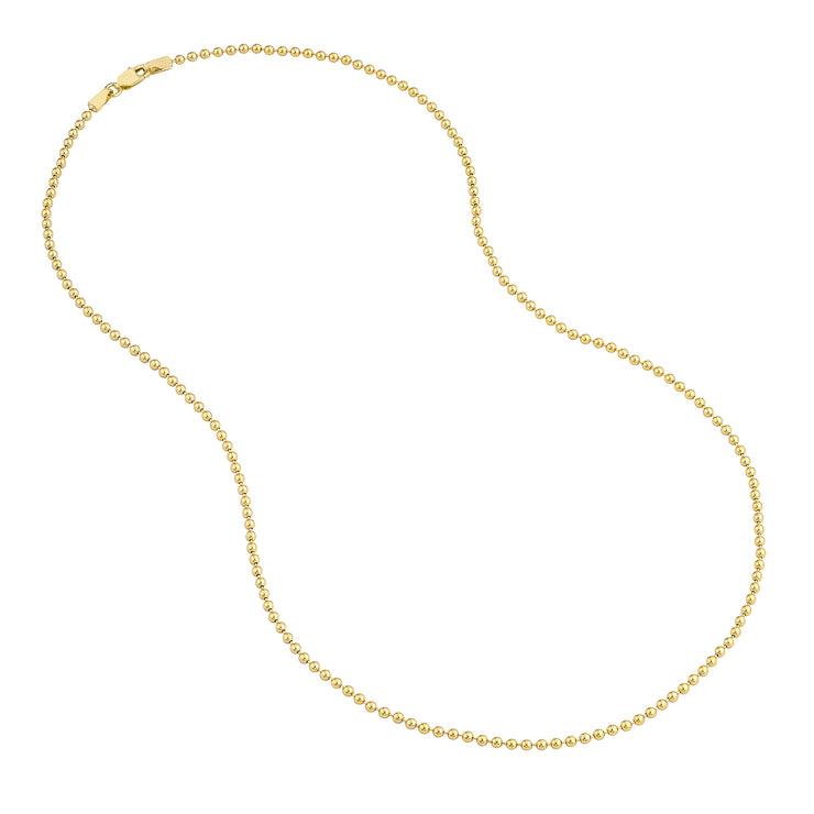 Yellow gold ball necklace in Sedalia, MO at Bichsel Jewelry