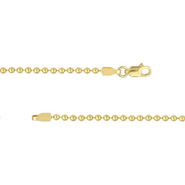 Yellow gold ball necklace in Sedalia, MO at Bichsel Jewelry