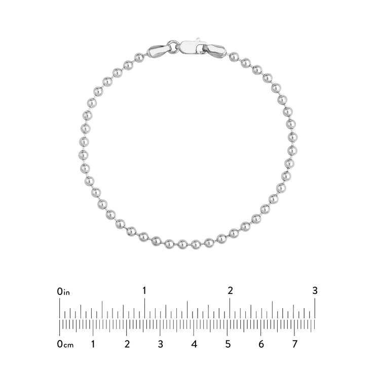 White gold beaded ball bracelet at Bichsel Jewelry in Sedalia, MO