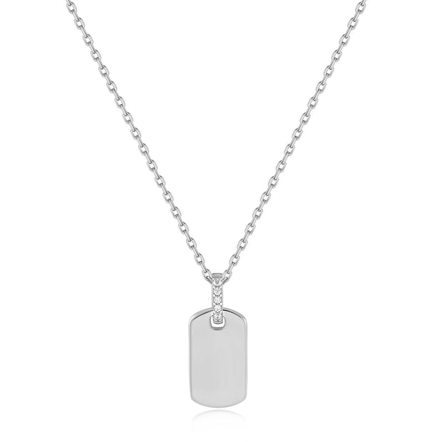 Ania Haie 925 Sterling Silver Glam Tag Pendant with CZ Stones. Bichsel Jewelry in Sedalia, MO. Shop online or in-store today!