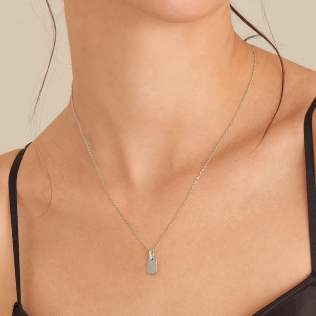 Ania Haie 925 Sterling Silver Glam Tag Pendant with CZ Stones. Bichsel Jewelry in Sedalia, MO. Shop online or in-store today!