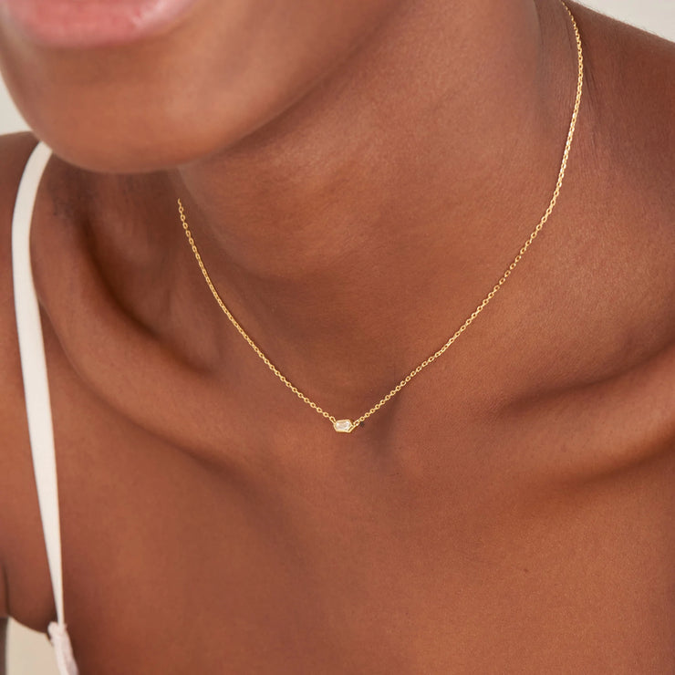 Ania Haie Gold Sparkle Emblem Necklace