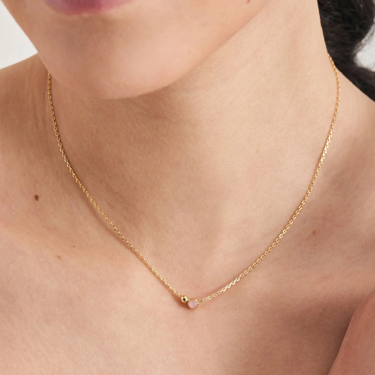 Ania Haie Gold Orb Rose Quartz Necklace