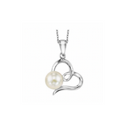 Sterling Silver Freshwater Pearl Heart Shape Pendant. Bichsel Jewelry in Sedalia, MO. Shop pearl styles online or in-store today!