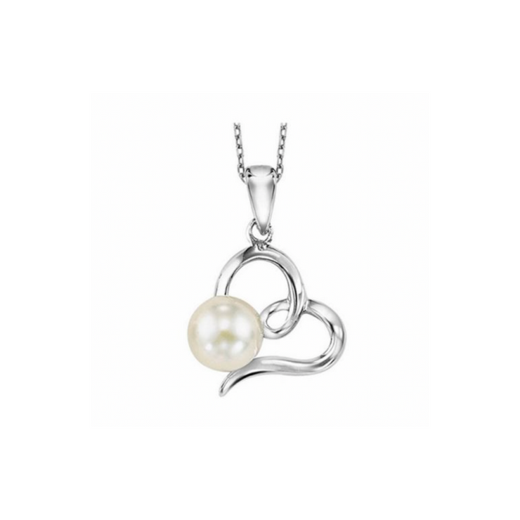 Sterling Silver Freshwater Pearl Heart Shape Pendant. Bichsel Jewelry in Sedalia, MO. Shop pearl styles online or in-store today!