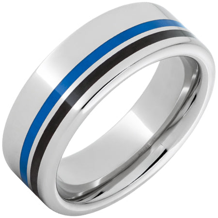 Serinium® Black & Blue Inlay Band