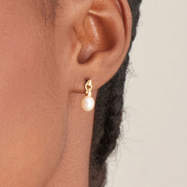 Ania Haie Gold Pearl Drop Earrings, 925 Sterling Silver with 14K Yellow Gold Plating. Bichsel Jewelry in Sedalia, MO. Shop styles online or in-store today!