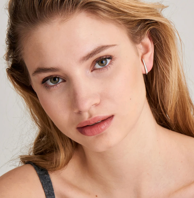Ania Haie Silver Luxe Lobe Hook Stud Earrings