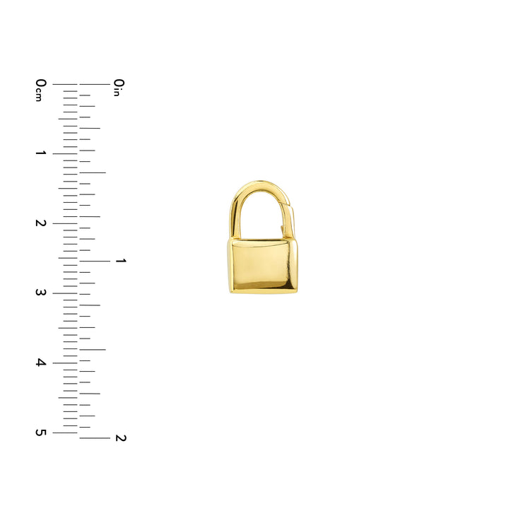 Gold padlock pushlock at Bichsel Jewelry in Sedalia, MO