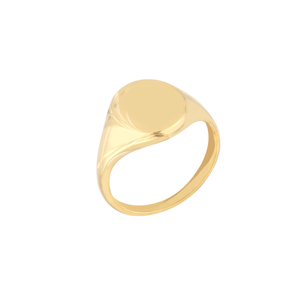 14K Yellow Gold Classic Oval Signet Ring