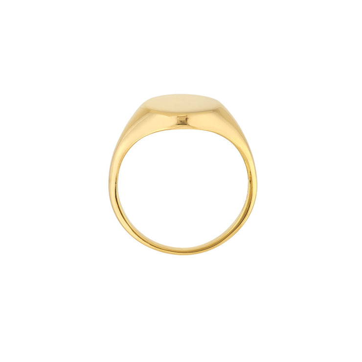 14K Yellow Gold Classic Oval Signet Ring