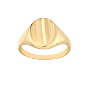 14K Yellow Gold Classic Oval Signet Ring