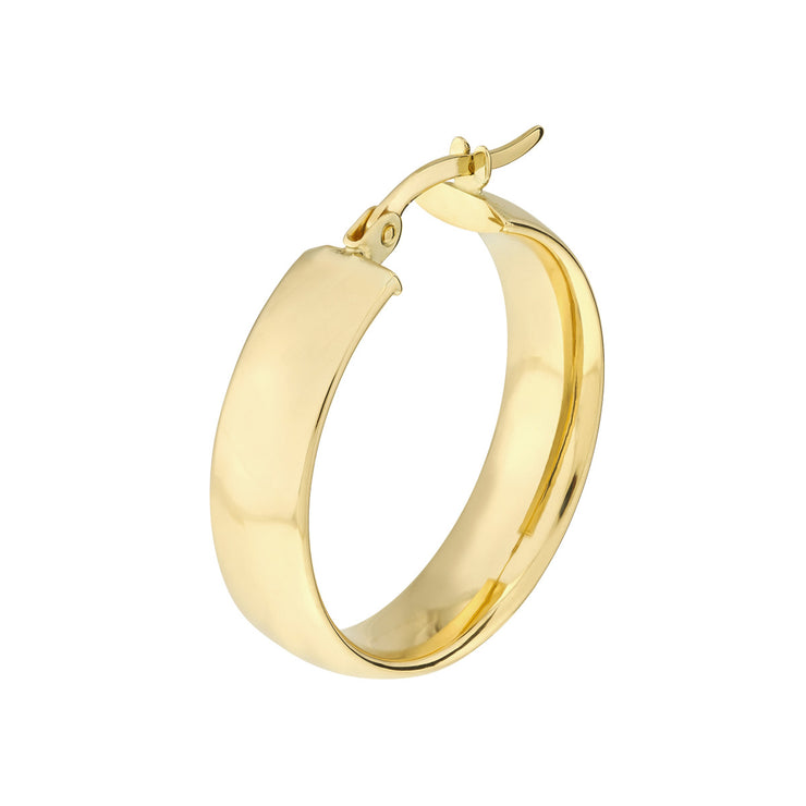 10K Yellow Gold High Polished Hoop Earrings