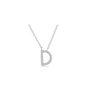 Diamond Initial Necklace in 10K White or Yellow Gold, Letters A-Z. Adjustable chain length 16-18 inch. Bichsel Jewelry in Sedalia, MO. Shop online or in-store today!