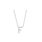 Diamond Initial Necklace in 10K White or Yellow Gold, Letters A-Z. Adjustable chain length 16-18 inch. Bichsel Jewelry in Sedalia, MO. Shop online or in-store today!