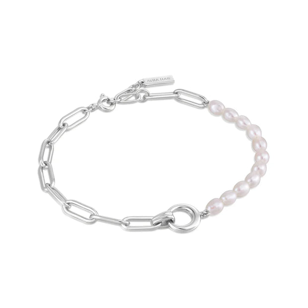  Ania Haie 925 Sterling Silver Pearl Chunky Link Chain Bracelet. Bichsel Jewelry in Sedalia, MO. Shop online or in-store to find the perfect style today!