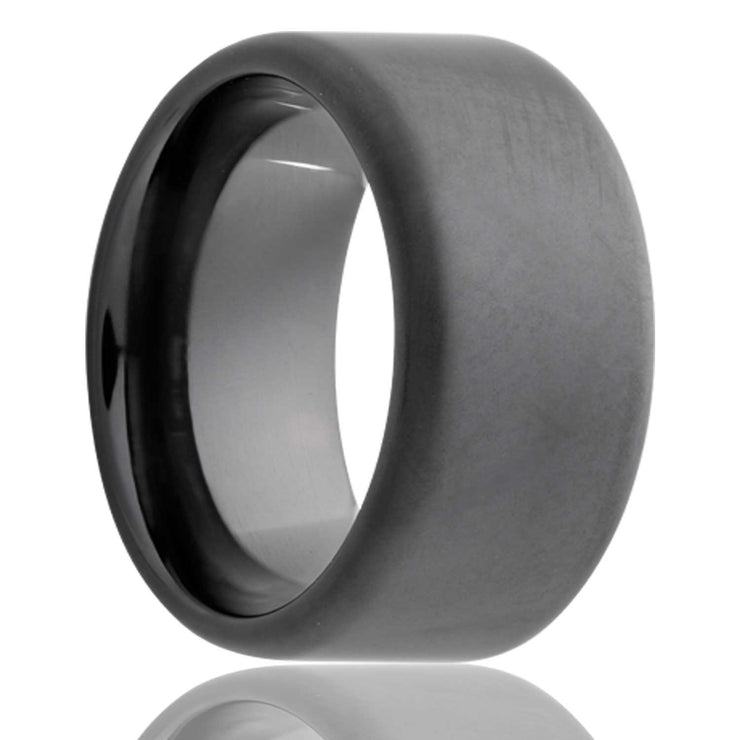 8mm Black Ceramic Band with Sand Finish