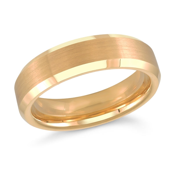 Yellow Gold Plated Tungsten Band