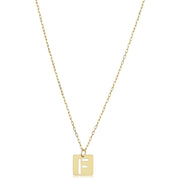 Gold F Initial Necklace