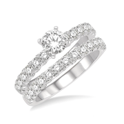 White Gold Round Diamond Wedding Set