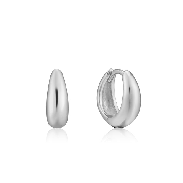 Ania Haie Silver Luxe Huggie Hoop Earrings
