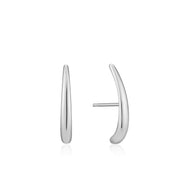 Ania Haie Silver Luxe Lobe Hook Stud Earrings