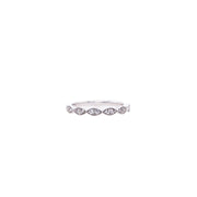 14K White Gold Diamond Marquise Style Band