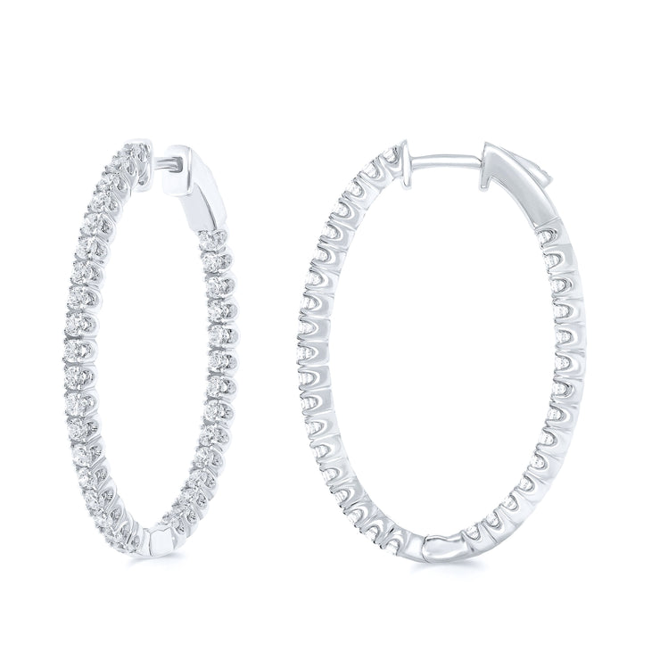 3.0ct Inside Out Diamond Hoops